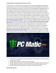 PC Matic Customer Support Number.docx